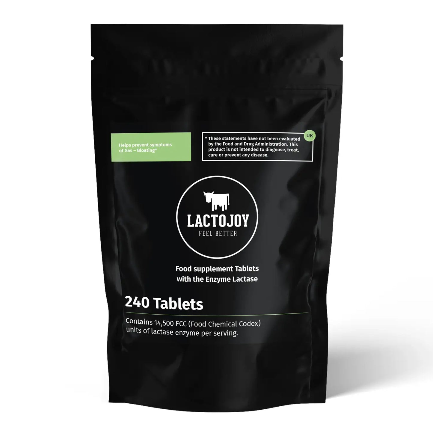 LactoJoy Lactase Pills - 14,500 FCC - 240 pcs refill bag